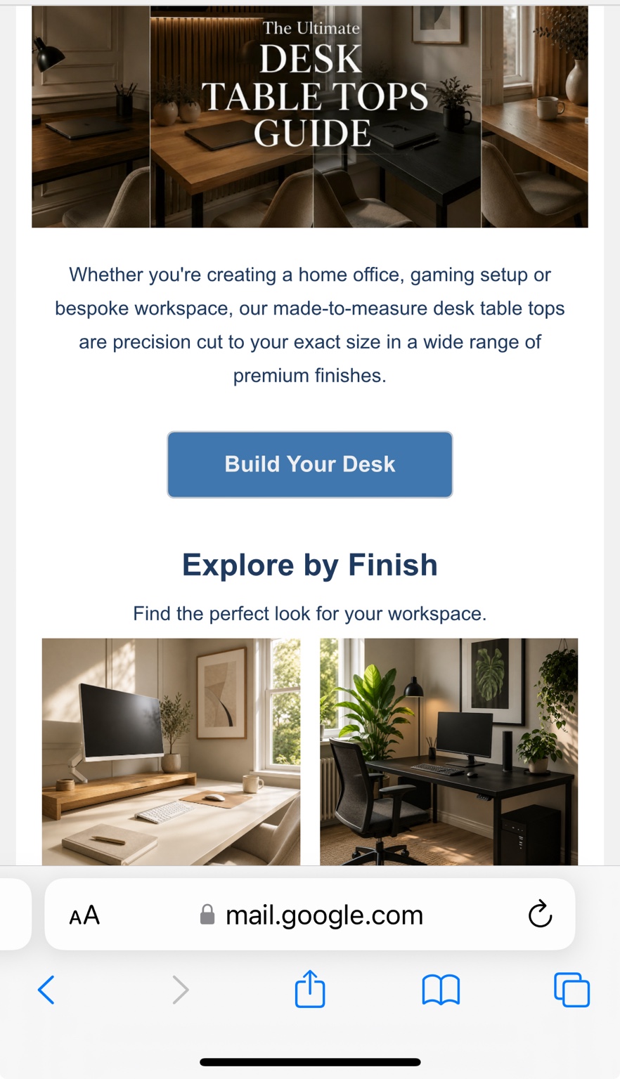 Buying guide email example