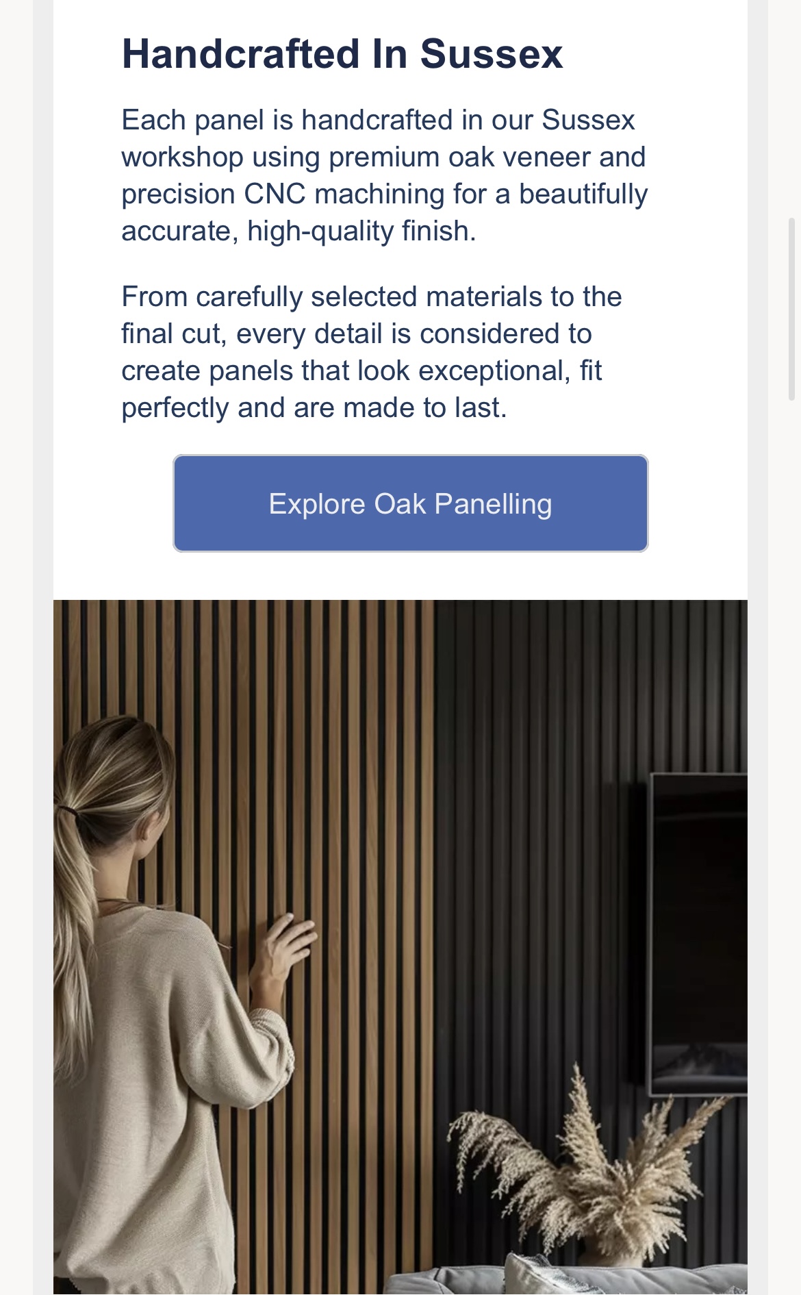 Brand story email example
