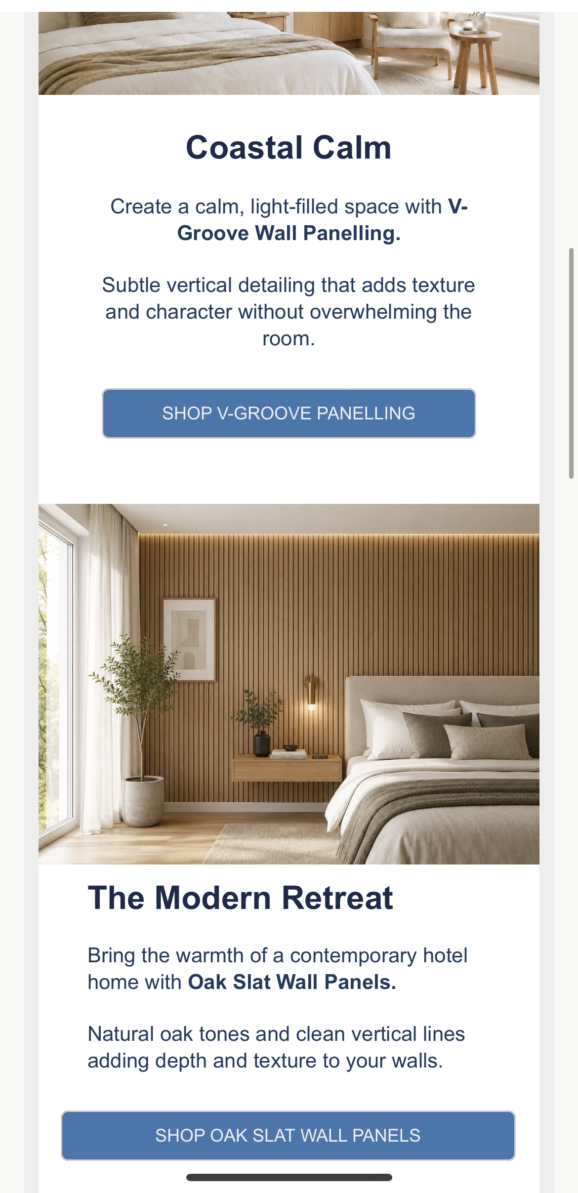 Lifestyle campaign email example